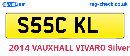S55CKL are the vehicle registration plates.