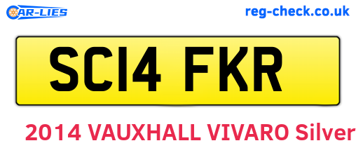 SC14FKR are the vehicle registration plates.