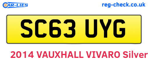 SC63UYG are the vehicle registration plates.