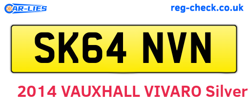 SK64NVN are the vehicle registration plates.
