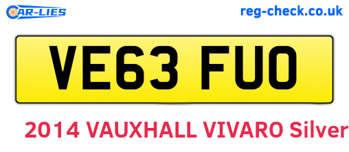 VE63FUO are the vehicle registration plates.