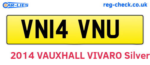 VN14VNU are the vehicle registration plates.