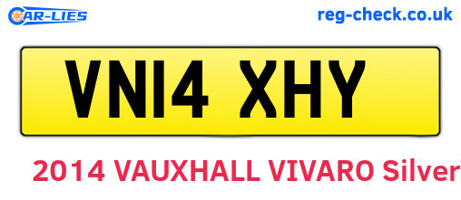 VN14XHY are the vehicle registration plates.