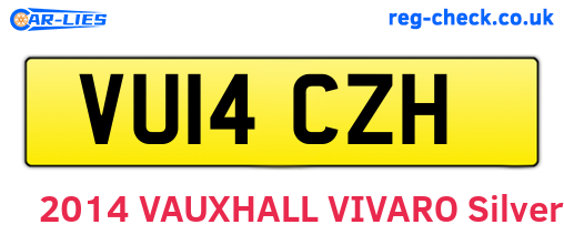 VU14CZH are the vehicle registration plates.