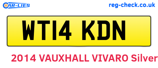 WT14KDN are the vehicle registration plates.