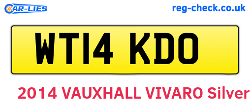 WT14KDO are the vehicle registration plates.
