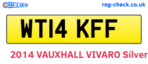 WT14KFF are the vehicle registration plates.