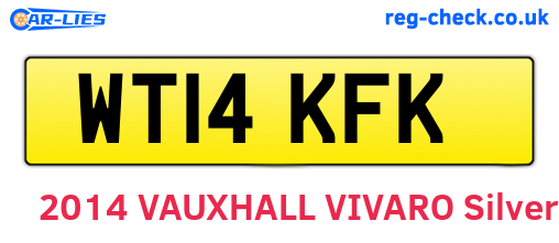 WT14KFK are the vehicle registration plates.