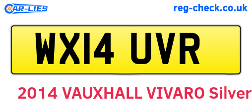 WX14UVR are the vehicle registration plates.