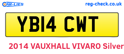 YB14CWT are the vehicle registration plates.