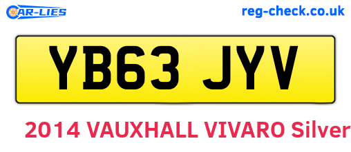 YB63JYV are the vehicle registration plates.