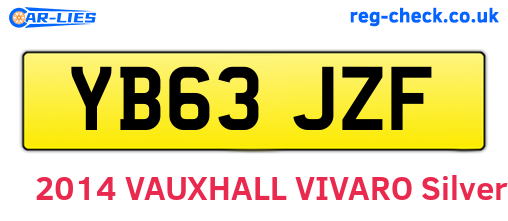 YB63JZF are the vehicle registration plates.