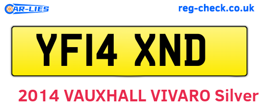 YF14XND are the vehicle registration plates.