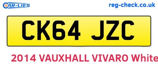 CK64JZC are the vehicle registration plates.