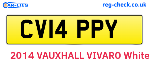 CV14PPY are the vehicle registration plates.