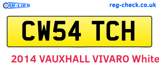 CW54TCH are the vehicle registration plates.