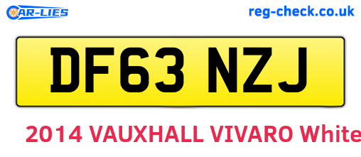 DF63NZJ are the vehicle registration plates.