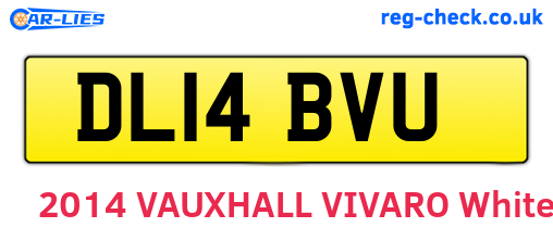 DL14BVU are the vehicle registration plates.