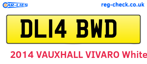DL14BWD are the vehicle registration plates.