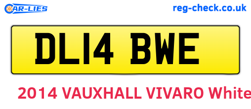 DL14BWE are the vehicle registration plates.
