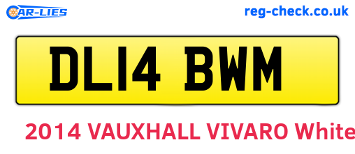 DL14BWM are the vehicle registration plates.