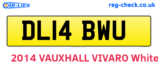DL14BWU are the vehicle registration plates.