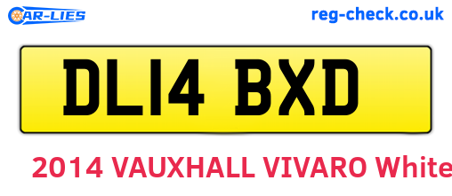 DL14BXD are the vehicle registration plates.