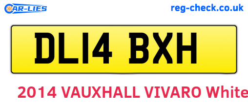 DL14BXH are the vehicle registration plates.
