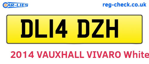 DL14DZH are the vehicle registration plates.