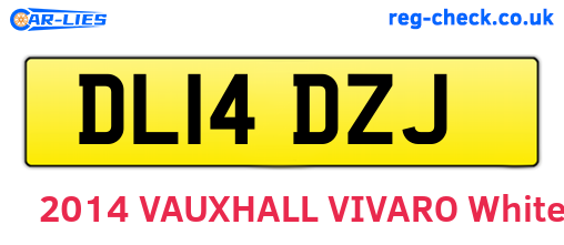 DL14DZJ are the vehicle registration plates.