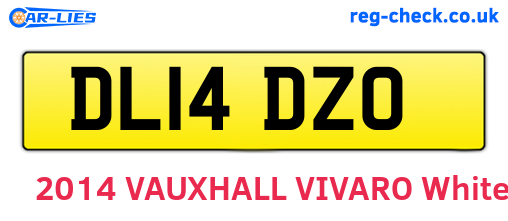 DL14DZO are the vehicle registration plates.
