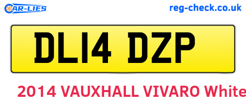 DL14DZP are the vehicle registration plates.