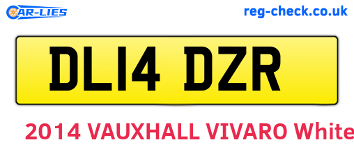 DL14DZR are the vehicle registration plates.