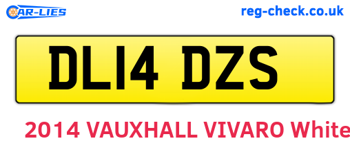 DL14DZS are the vehicle registration plates.