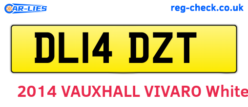 DL14DZT are the vehicle registration plates.