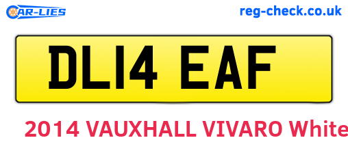 DL14EAF are the vehicle registration plates.