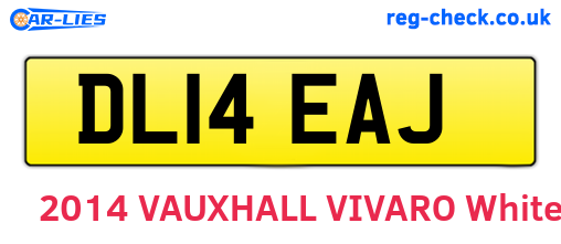DL14EAJ are the vehicle registration plates.