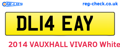 DL14EAY are the vehicle registration plates.