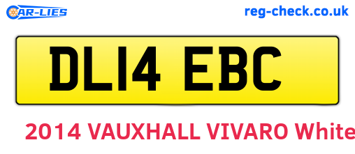 DL14EBC are the vehicle registration plates.