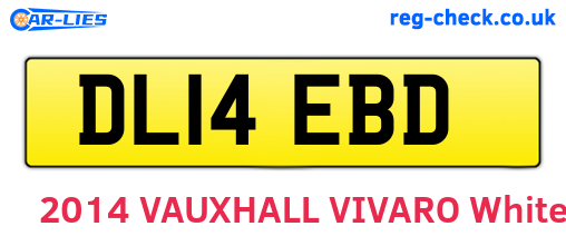 DL14EBD are the vehicle registration plates.