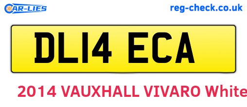 DL14ECA are the vehicle registration plates.
