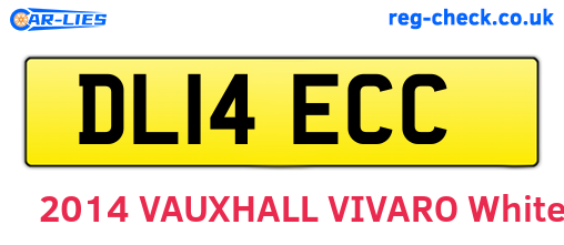 DL14ECC are the vehicle registration plates.