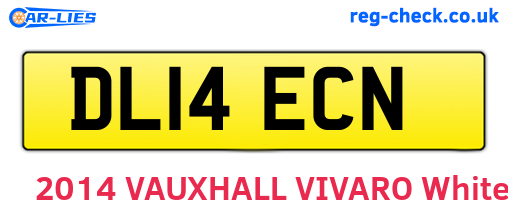 DL14ECN are the vehicle registration plates.