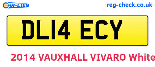 DL14ECY are the vehicle registration plates.