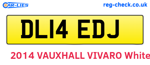 DL14EDJ are the vehicle registration plates.