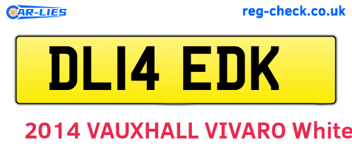 DL14EDK are the vehicle registration plates.