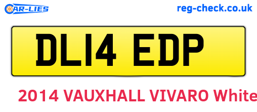 DL14EDP are the vehicle registration plates.