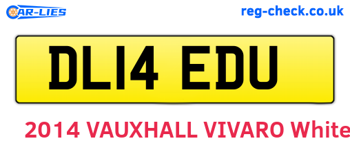 DL14EDU are the vehicle registration plates.