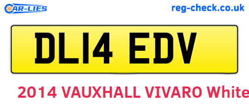 DL14EDV are the vehicle registration plates.