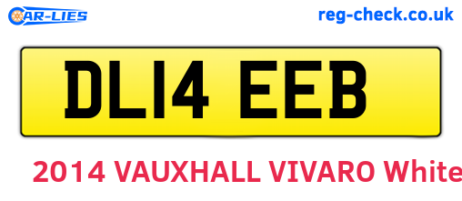 DL14EEB are the vehicle registration plates.